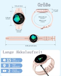 HUAKUA Okosóra Telefonálási Funkcióval, Bluetooth Hívás, SpO2 Mérés, Pulzusmérő 9