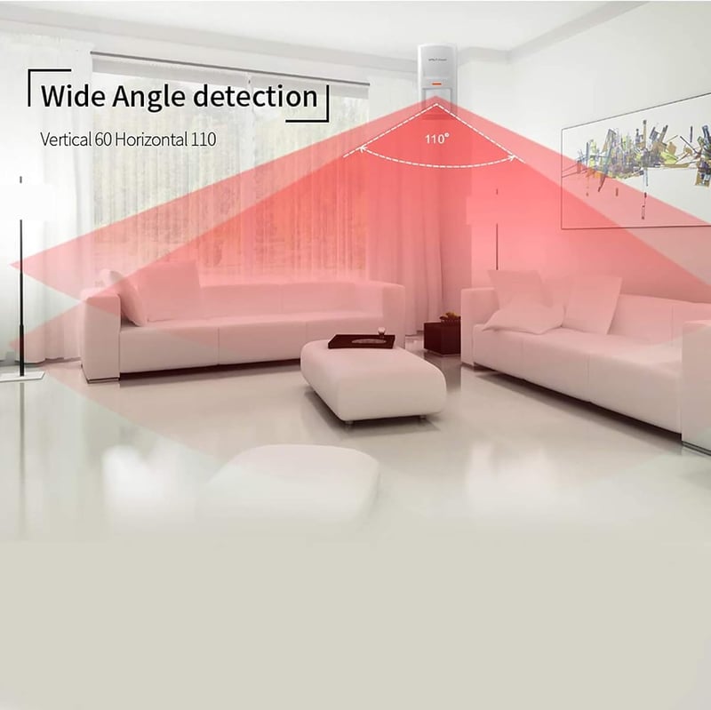 Wolf-Guard 433 MHz PIR Mozgásérzékelő - 12 méteres hatótávolság, vezeték nélküli, elemes, fehér, riasztórendszerhez, otthoni és üzleti bizto