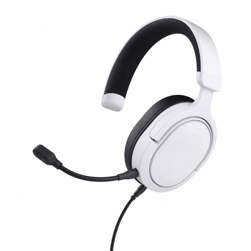 Trust GXTrust Forta PS5 Gaming Headset fehér, 50 mm hangszóró, 3,5 — hibás, alkatrésznek: bal fülhallgató néma (állapot: lásd a 2. képet)