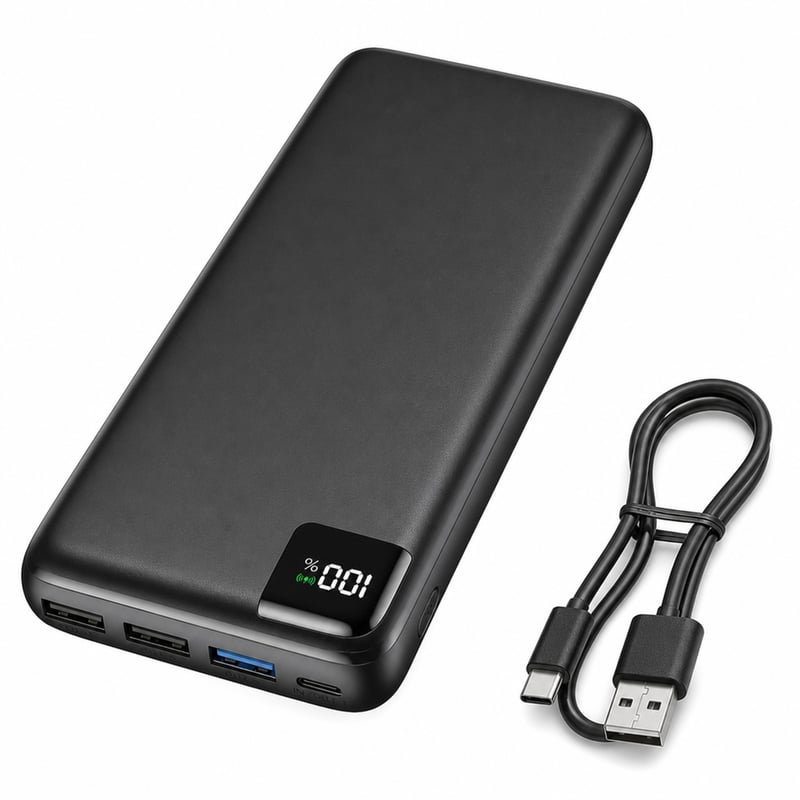 Baterie externă ADDTOP 20000 mAh 22,5 W, cu încărcare rapidă USB-C — defectă, pentru piese: nu se încarcă și nu încarcă alte dispozitive (stare: vezi a doua fotografie)
