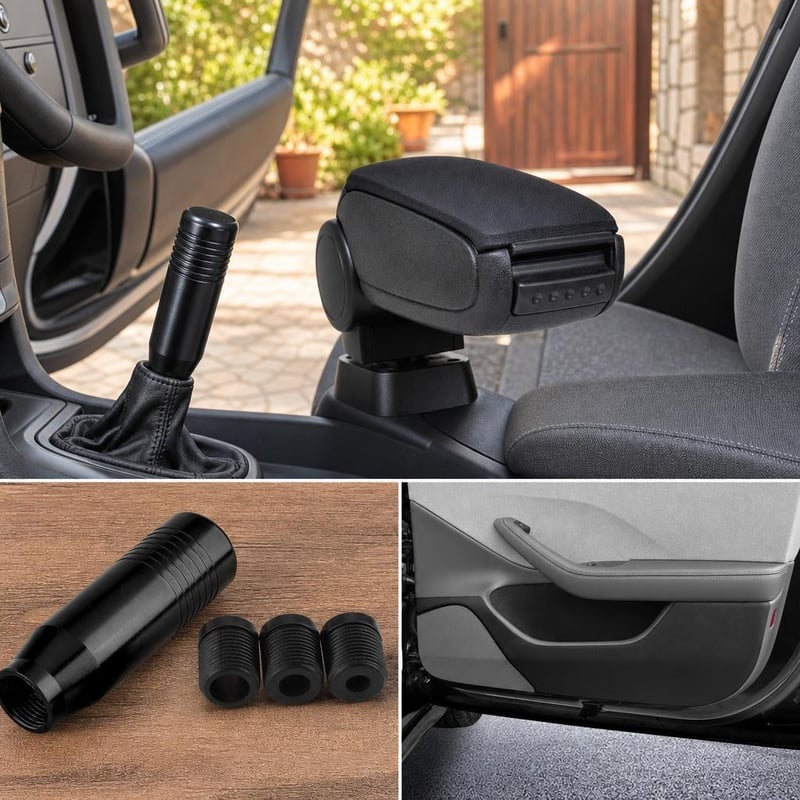 Osvježenje interijera automobila: univerzalna ručica mjenjača + naslon za ruku + 4x zaštitna folija