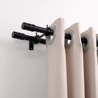 Goowin Dupla Függönytartó Konzol Szett - 2 db Fekete Alumínium Fali Tartó Nappali és Hálószoba Függönyökhöz, 20 cm Mély, 20 kg Teherbírás 7
