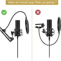 HyperX QuadCast Mikrofon Állvány - TONOR 47cm-es Állítható Boom Kar Blue Yeti, Rode, Elgato Mikrofonokhoz 7