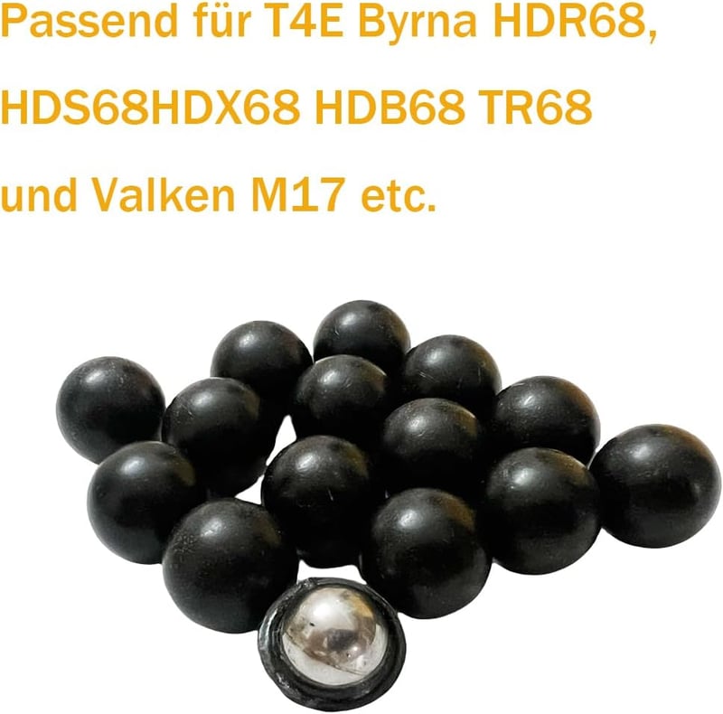 40MAX 0.68 Paintball Lőszer 30db 10g Fém Golyó PVC Bevonattal T4E SD/LE TR68 HDR68 Kompatibilis