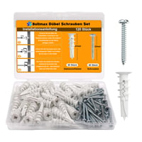 Boltmax set tipli za izolaciju 41 mm, 120 komada - 60 fasadnih tipli i 60 tipli s tanjurastom glavom i vijkom, 13x41 mm, za gipsane ploče i toplinsku izolaciju 1
