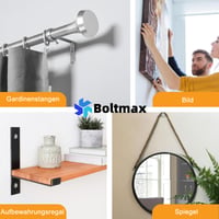 Boltmax set tipli za izolaciju 41 mm, 120 komada - 60 fasadnih tipli i 60 tipli s tanjurastom glavom i vijkom, 13x41 mm, za gipsane ploče i toplinsku izolaciju 6