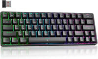Dierya DK63 Vezeték Nélküli Mechanikus Gamer Billentyűzet, 60% Kompakt, RGB Háttérvilágítás, Bluetooth/2.4G/USB-C, Lineáris Piros Kapcsoló 1