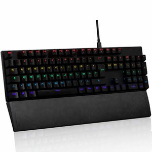 Tastatură mecanică de gaming G-Lab Keyz Carbon Ex, iluminare RGB, switch-uri albastre — Prezintă urme de utilizare (stare: vezi imaginea 2)