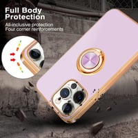 iPhone 13 Pro Rosegold-Lila Mágneses Gyűrűs Matt Szilikon Védőtok 2