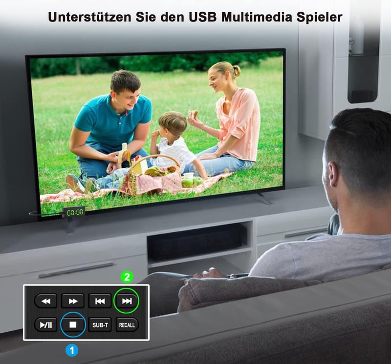 Dcolor DVB-S/S2 Műholdvevő HDMI 1080P USB Media Player PVR Felvevő