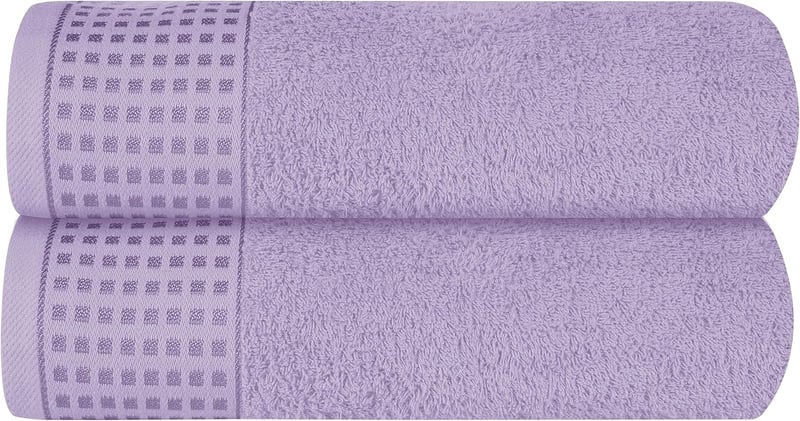 GLAMBURG XXL Sötétlila Fürdőlepedő Szett - Gyorsan Száradó, Környezetbarát Pamut, 100x150cm, 2db