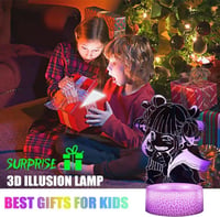 Anime 3D LED Éjjeli Lámpa Fiúknak - 3 Minta, 16 Szín, Kodetops 3
