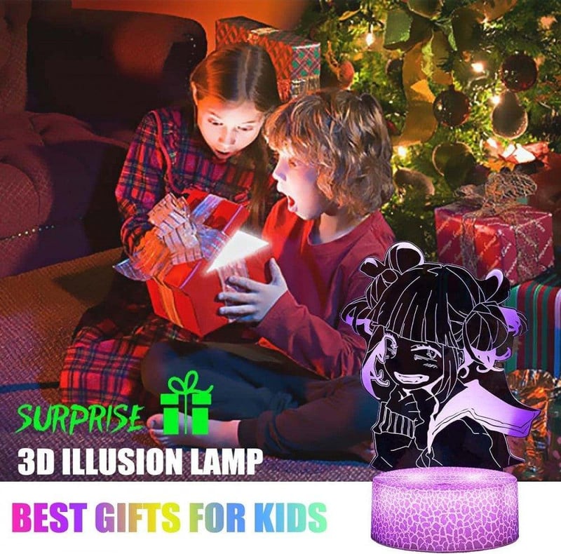 Anime 3D LED Éjjeli Lámpa Fiúknak - 3 Minta, 16 Szín, Kodetops