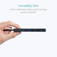 MacBook USB hub: 4 portos, ultra vékony USB 3.0 elosztó Apple és Surface eszközökhöz 3