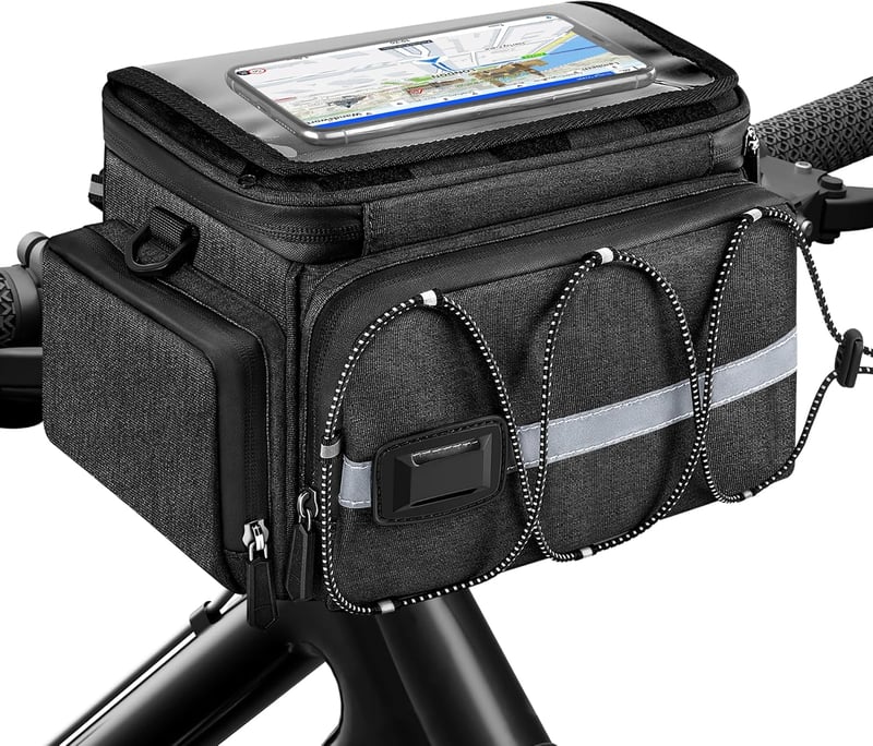 Witnewrage 6L-es E-bike kormánytáska telefontartóval és esővédővel