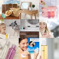 Generisch 6 db 100 ml Utazó Flakon Szett - Átlátszó Műanyag Utántölthető Tárolók Repülőútra, Kézipoggyászba, Kozmetikumokhoz, Tusfürdőhöz, F 5