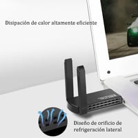 JESWO Dual Band WiFi USB Adapter 1300Mbps - Nagy Hatótávolságú 2×5dBi Antennával, 5GHz/2.4GHz, Windows 11/10/8/7/XP Kompatibilis 6
