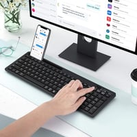 Seenda Bluetooth német billentyűzet mobiltatóval, dupla vezeték nélküli kapcsolattal 5