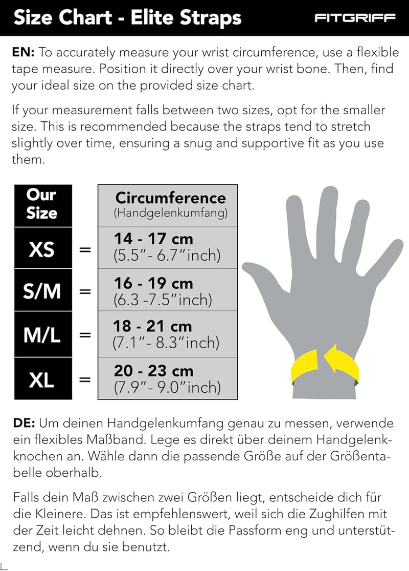 Fitgriff Gyorskioldós Emelőheveder Edzéshez - Fekete, M/L