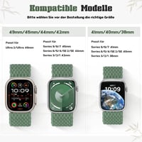 Apple Watch fonott nylon szíj, 38-49mm, 2db, férfi-női, Series 1-9, SE, Ultra kompatibilis 3