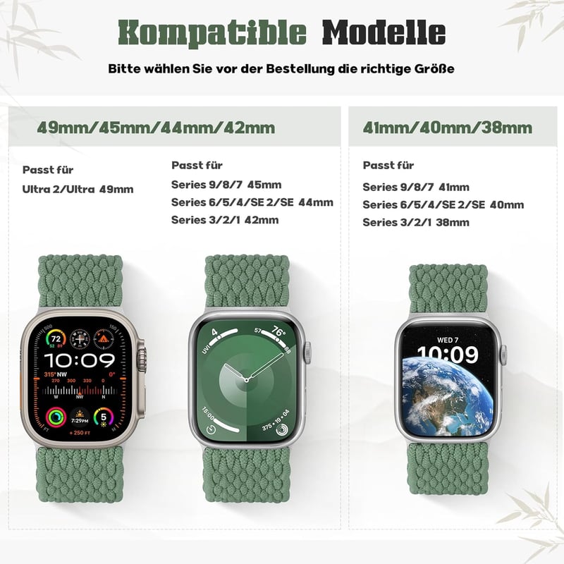 Apple Watch fonott nylon szíj, 38-49mm, 2db, férfi-női, Series 1-9, SE, Ultra kompatibilis