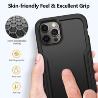 iPhone 12/12 Pro Fekete Ütésálló Védőtok - Strapabíró Keményhéj 6