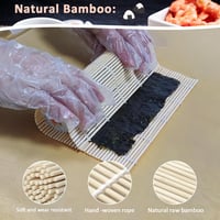 HomeMall Sushi Készítő Szett - Hordozható Sushi Gép Bambusz Mattal 5