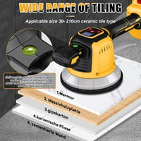 WingFly Elektromos Csempevibrátor Dewalt 18V/20V Akkumulátorhoz - 148mm Tapadókorong, 10 Fokozat, 160kg Teherbírás (Akkumulátor Nélkül) 4