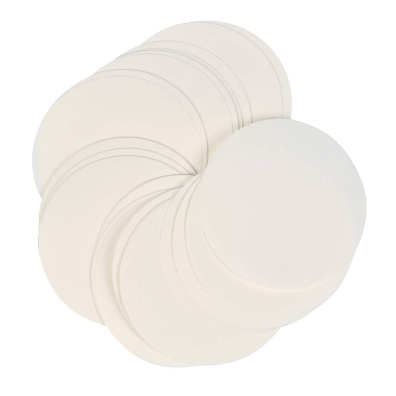 TIMESETL 100 db Laboratóriumi Szűrőpapír - 11 cm Átmérőjű Körlap, Közepes Áteresztési Sebességgel, Kémiai Kísérletekhez és Szűrési Feladatok