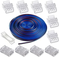 GTIWUNG 10 méteres LED hosszabbító kábel 4-tűs csatlakozóval, 5050 3528 2835 LED szalagokhoz, forrasztásmentes RGB kompatibilis DIY megoldás 1