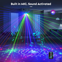 propulsion Life DMX RGB Diszkó Fényjáték - 9 Lencsés LED Parti Lámpa Hangvezérléssel, Távirányítóval - Esküvőre, Születésnapra, Klubokba, Re 4