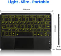 KOOCHUWAH K08 Érintőpados Bluetooth Billentyűzet 7 Színű Háttérvilágítással 3