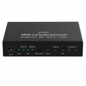 FeinTech VAX00102 HDMI 2.0 audio ekstraktor ARC 4K HDR crni — neispravan, djelomično radi: Sam uređaj radi (stanje: vidi 2. sliku)