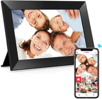 BIGASUO Frameo 10.1" WiFi Digitális Képkeret - HD IPS Érintőképernyő, 32GB Memória, Automatikus Forgatás, Fali Rögzítés, Azonnali Fotómegosz 1