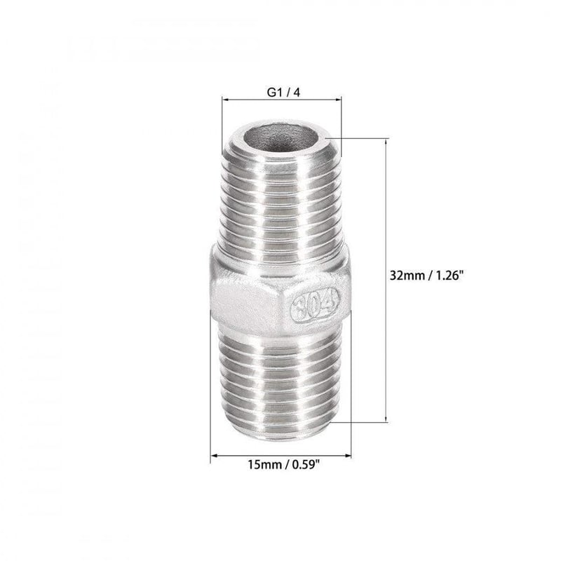 Gardena 1/4" Külső Menetes Csőcsatlakozó, 15x32mm, 3db - Újracsomagolt