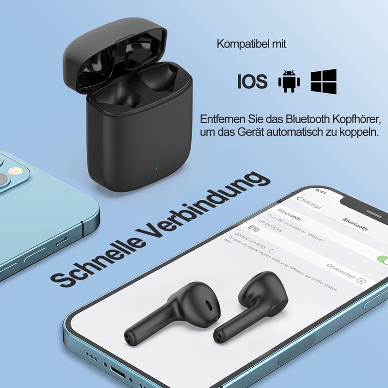 Bluetooth 5.3 Fülhallgató: HiFi Hangzás, 42 Órás Üzemidő, IPX8 Vízálló, iOS/Android