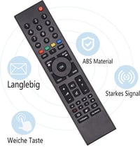 FOXRMT Univerzális Távirányító Grundig Smart TV-hez - Kompatibilis P7187 TP7187R TP7 Modellekkel, 10m Hatótávolság, Ergonomikus Kialakítás 8
