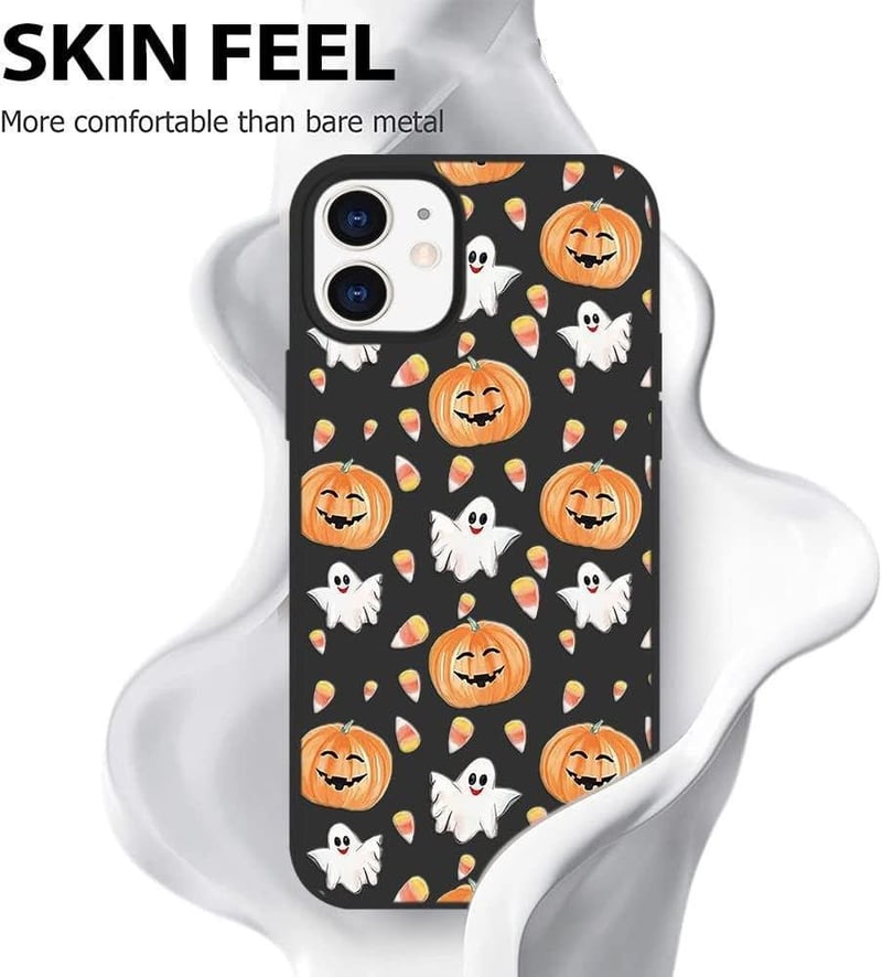 iPhone 12/12 Pro Halloween Védőtok - Tökfejes Mintával
