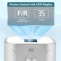 Kredioo LED-es Műköröm Csiszoló Gél és Akril Körmökhöz - 35000 RPM, 11 Fej, Ezüst 2