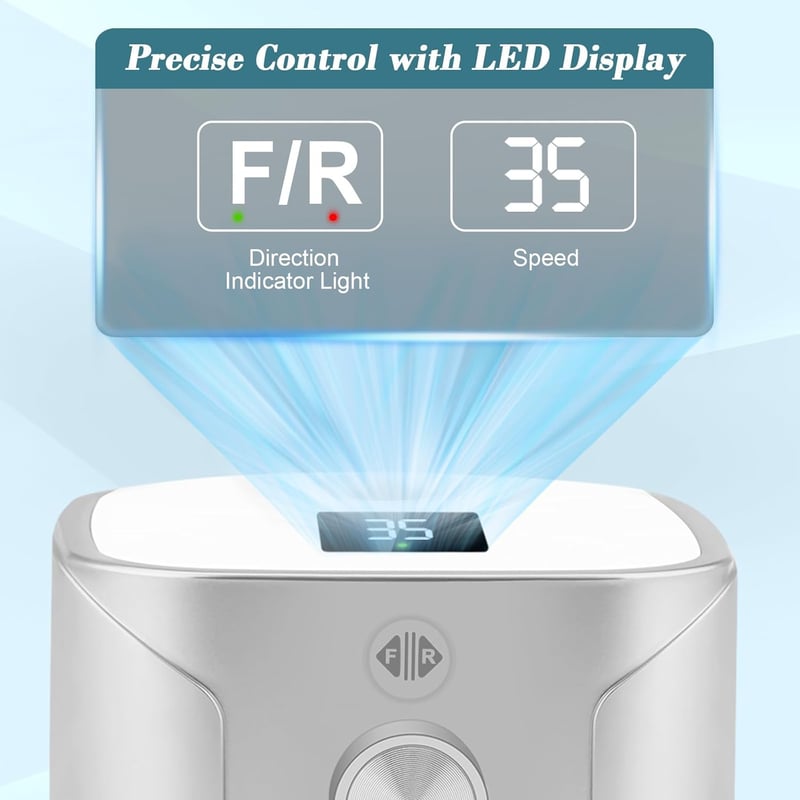 Kredioo LED-es Műköröm Csiszoló Gél és Akril Körmökhöz - 35000 RPM, 11 Fej, Ezüst