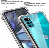 Motorola Moto G22 Átlátszó Tok + 2 Fólia Szett 5