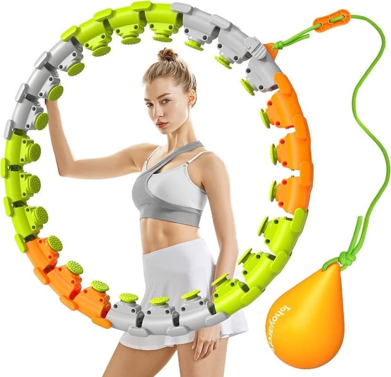Bubbacare Smart Hoop Állítható Fitness Karika 27 Levehető Elemmel - Otthoni Edzés, Zsírégetés, Masszázs Funkcióval, 130 cm-ig