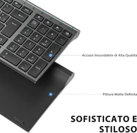 iClever BK10 Wireless Billentyűzet - Ergonomikus Kialakítás - Space grey 7