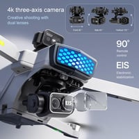 Gleto GPS Drón 4K Kamerával, 3-Tengelyes Gimballal, 50 Perces Repülési Idő, Akadályérzékelés, Követés Funkcióval, 249g Alatti, Összecsukható 2