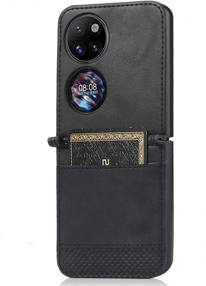 Huawei P50 Prémium Bőr Flip Tok - Kártyatartós, Állványos, Mágneszáras