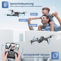 DEERC D70 Összecsukható Drón 720P Kamerával - Gyerekeknek és Kezdőknek, Hosszú Repülési Idő, Mobiltelefon Irányítás, 360° Forgás, Beltéri Ha 7
