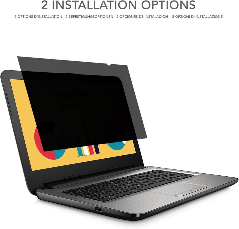 VistaProtect 16" Laptop Adatvédelmi és Kékfény Szűrő Fólia (16:10)
