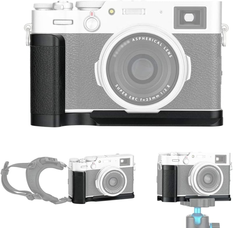 Fujifilm X100V/X100F fémmarkolat - Arca Swiss kompatibilis, gyorscserélhető L-alakú kameragrip