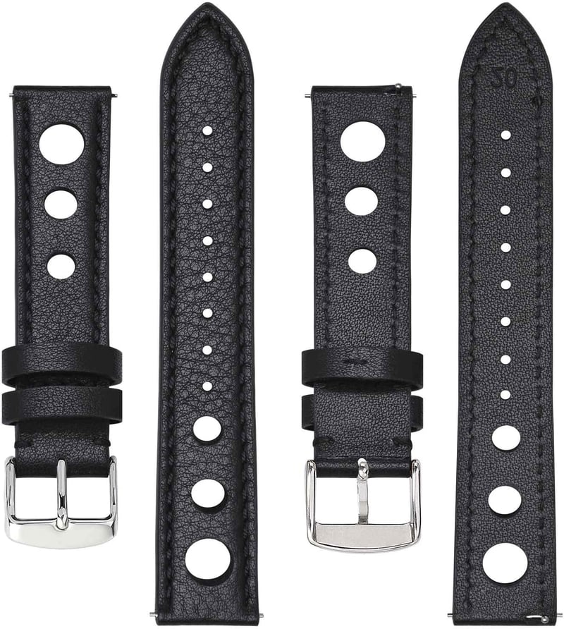 BISONSTRAP Rally Férfi Bőr Óraszíj 20mm Választható Szélességben - Prémium Minőségű Csereszíj Karórákhoz