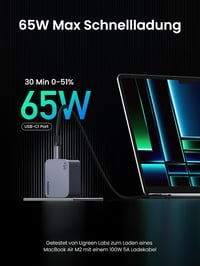 UGREEN Nexode Pro 65W GaN USB-C gyorstöltő - MacBook, iPhone 15, Galaxy S24 kompatibilis 2